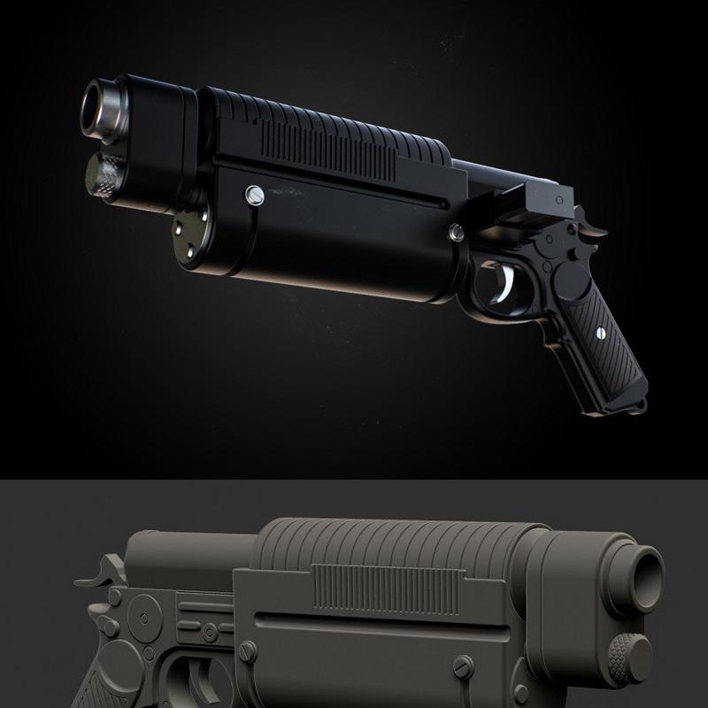 K-16布鲁尔手枪 3D打印模型|K-16 Bryar Pistol – 3D Print Model