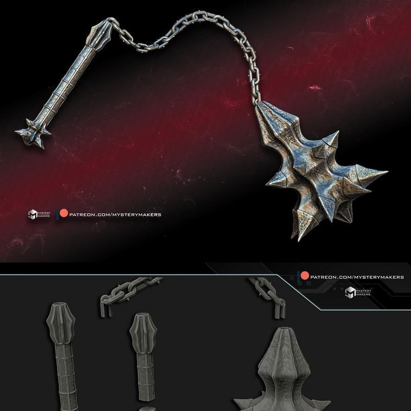 巫王之锤 3D打印模型|Mace of the Witch King – 3D Print Model