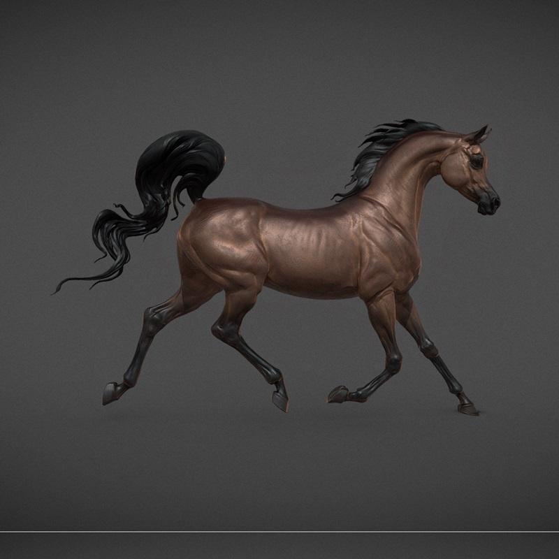 阿拉伯马 3D打印模型 STL|Arabian horse – 3D Print Model STL
