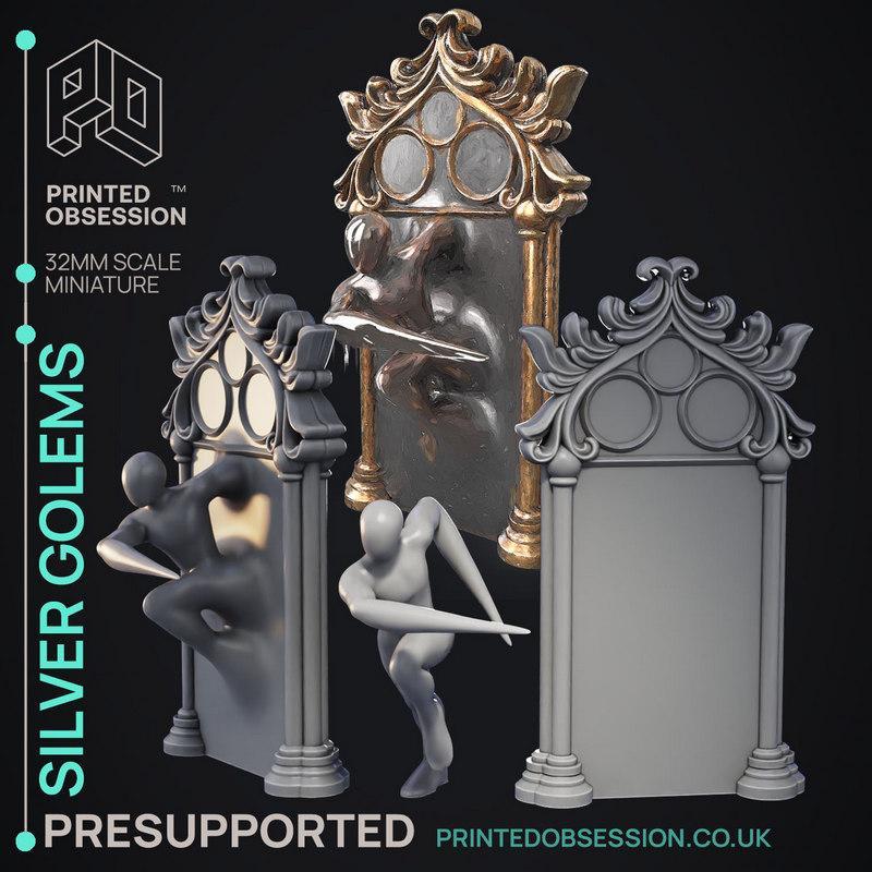 银色守卫者——3D打印模型|Silver Golems – 3D Print Model