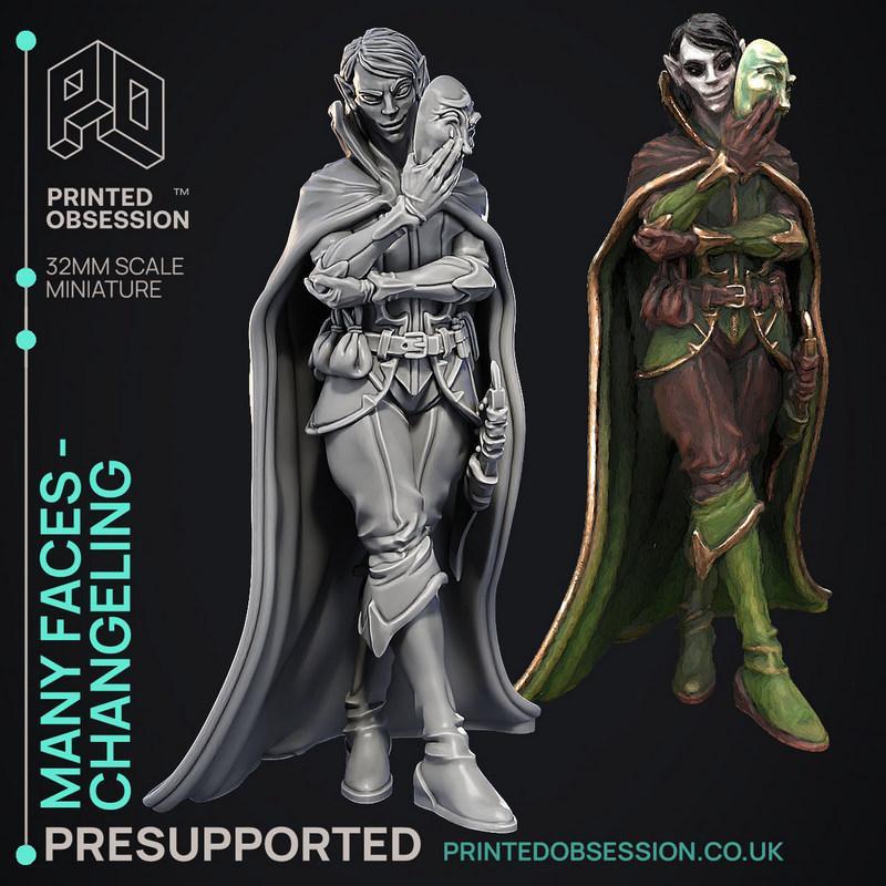 多重身份——变形者——3D打印模型|Many Faces – Changeling – 3D Print Model