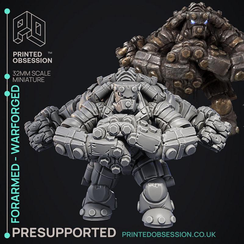 Forarmed - 战甲 - 战甲战士 3D打印模型|Forarmed – Warforged – 3D Print Model