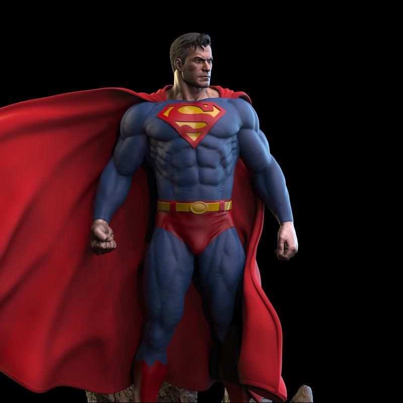 超人3D打印雕像模型|Superman Statue – 3D Print Model