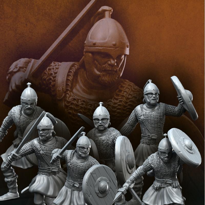 东哥特人步行模型——3D打印雕塑|Ostrogoths on Foot – 3D Print Model