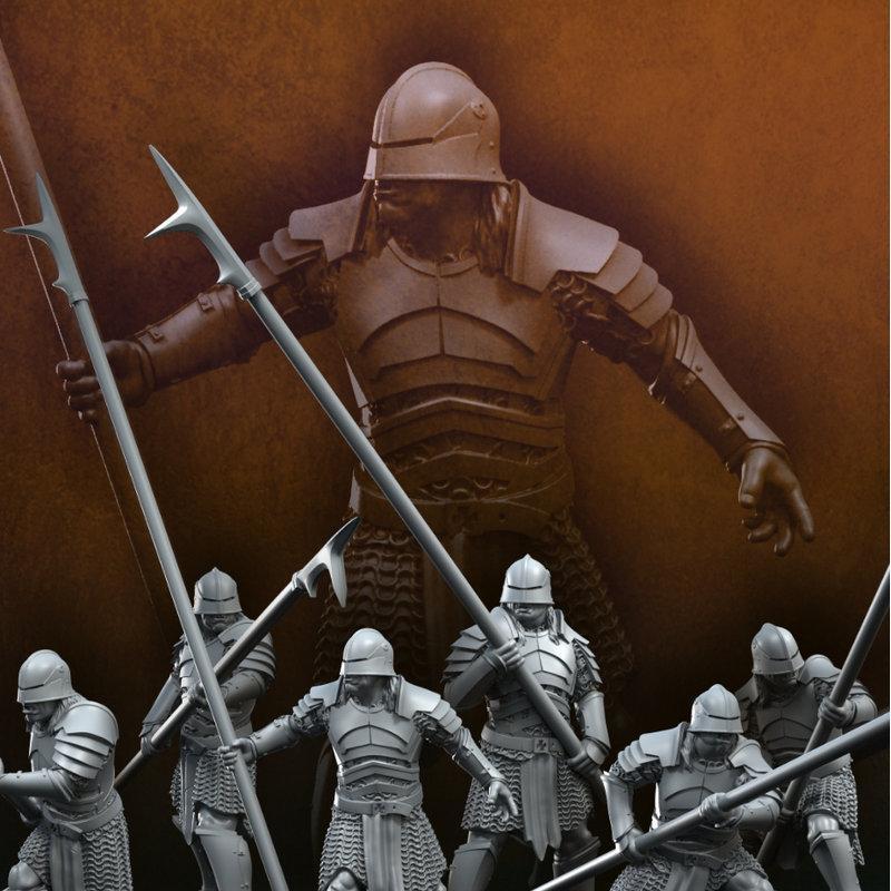 血手长矛者 3D打印模型|Blood-Handed with Long Spears – 3D Print Model