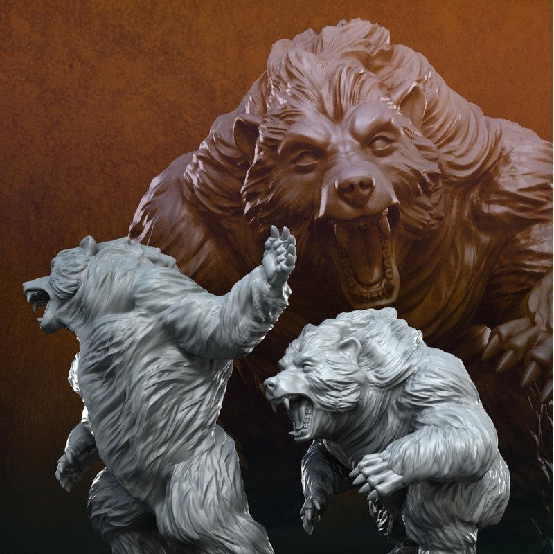 巨熊模型3D打印版|Giant Bears – 3D Print Model