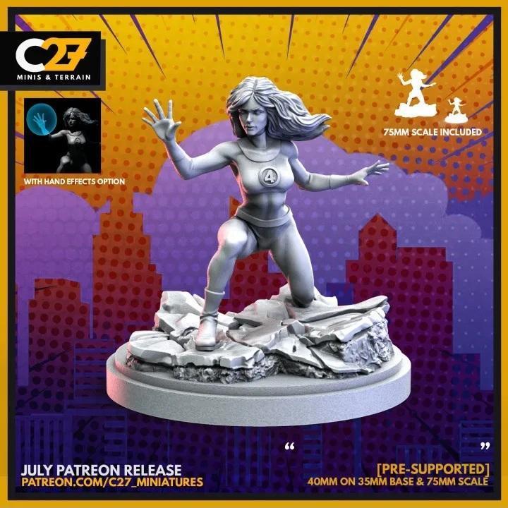 C27 - 无影女 - 3D打印模型|C27 – Invisible Woman – 3D Print Model STL