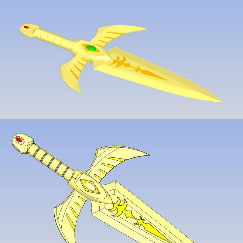 雅典娜之金匕首——3D打印模型|Athena’s Gold Dagger – 3D Print Model