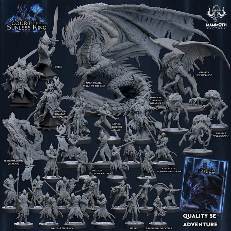 Mammoth Factory《无日之王的法庭》3D打印模型|Mammoth Factory – Court of the Sunless King – 3D Print Model STL