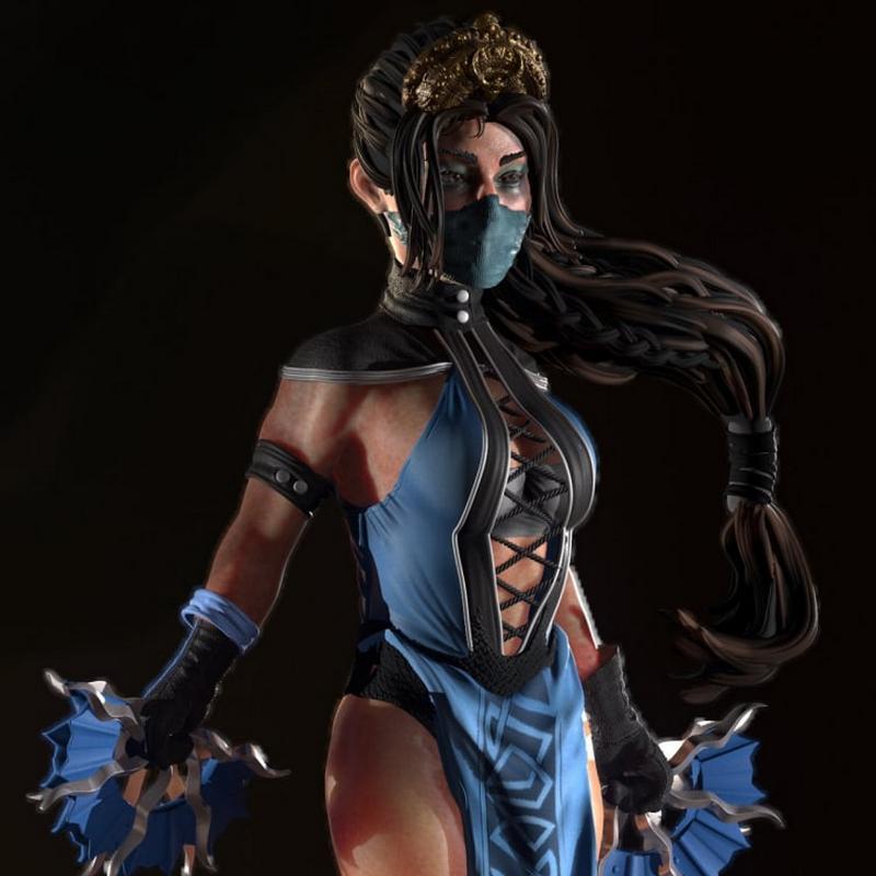 功夫之王——Kitana 3D打印模型|Mortal Kombat – Kitana – 3D Print Model