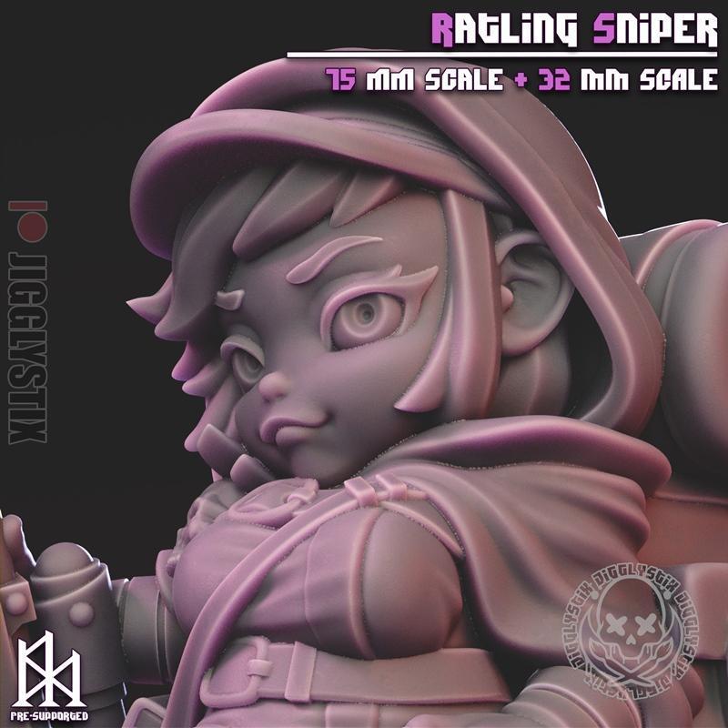 Jigglystix - 猎手狙击手 3D打印模型|Jigglystix – Ratling Sniper – 3D Print Model STL
