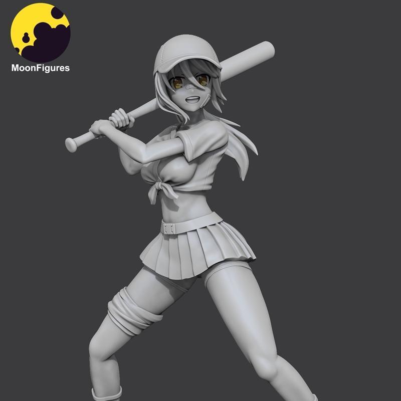 月之女神——棒球少女 3D打印模型|Moon Figures – Baseball Girl – 3D Print Model STL