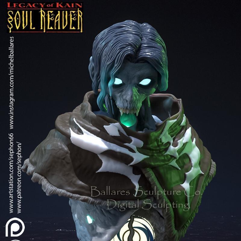 创意匠人打造的《灵魂远征》拉齐尔胸像3D打印模型|Soul Reaver Raziel Bust by Creative Geek MB – 3D Print Model STL