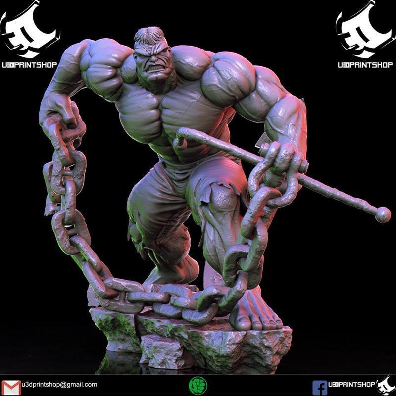 U3D打印店 - 荒古 - 赛博英雄模型|U3DPrintshop – Hulk – 3D Print Model STL
