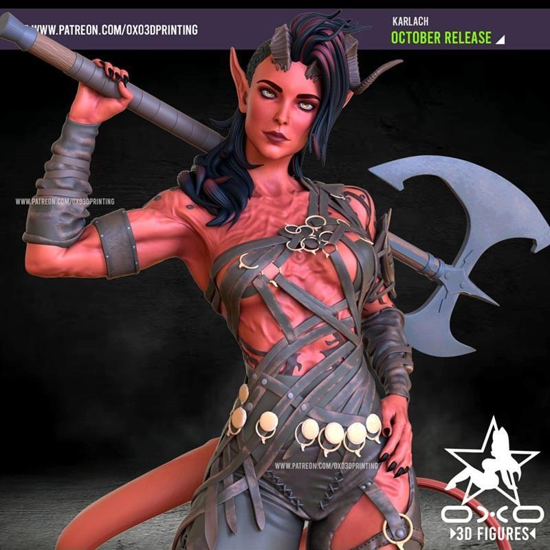 OXO3D – Karlach – 3D打印模型：动漫游戏角色还原设计|OXO3D – Karlach – 3D Print Model STL