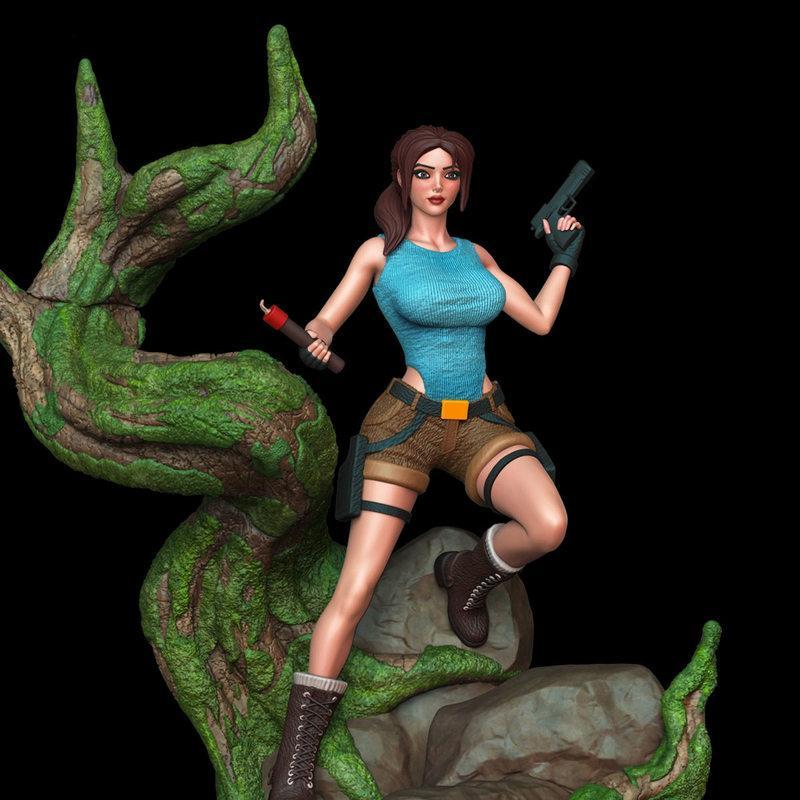 洛克人3D打印模型|Lara Croft Tomb Raider – 3D Print Model