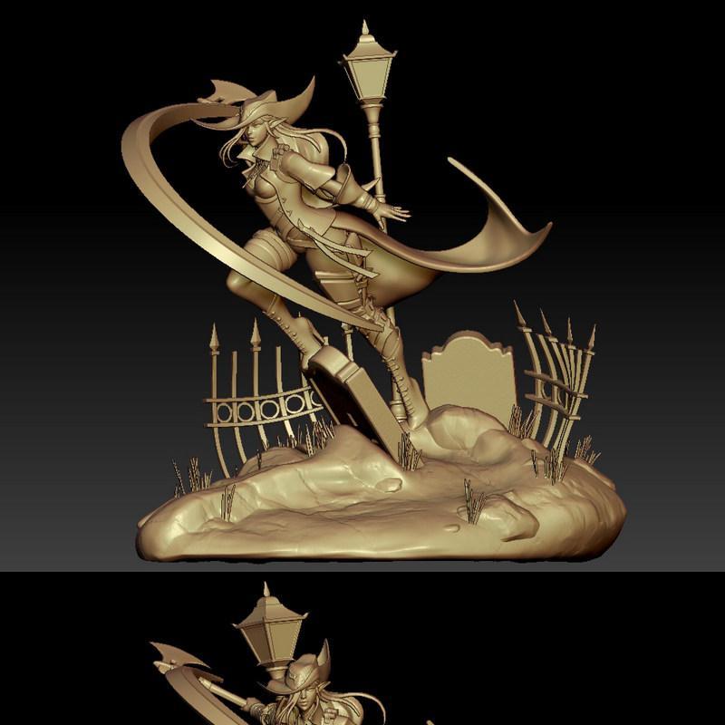 女猎手3D打印模型|Female Hunter – 3D Print Model