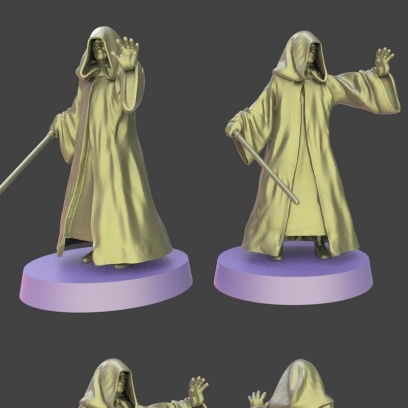星球大战：帝国暴君 3D打印模型|Star Wars Legion – Emperor Palpatine – 3D Print Model