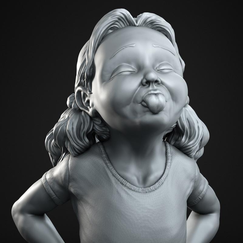 俏皮猴子模型-3D打印雕塑|Cheeky Monkey Bust – 3D Print Model