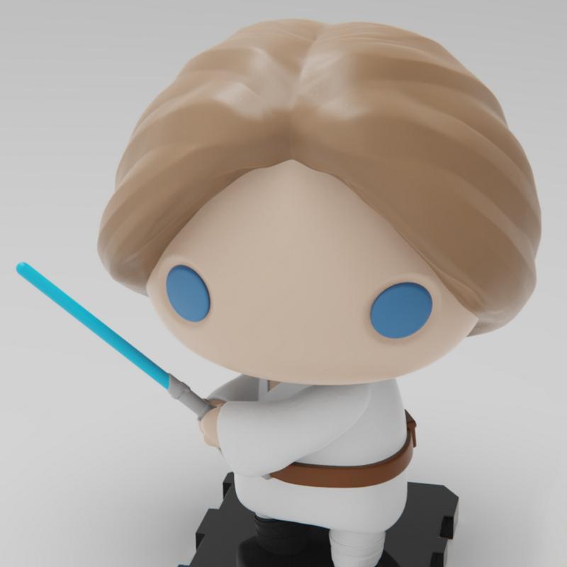PlaKit -星球大战 -卢克·天行者 - 3D打印模型|PlaKit – Star Wars – Luke Skywalker – 3D Print Model