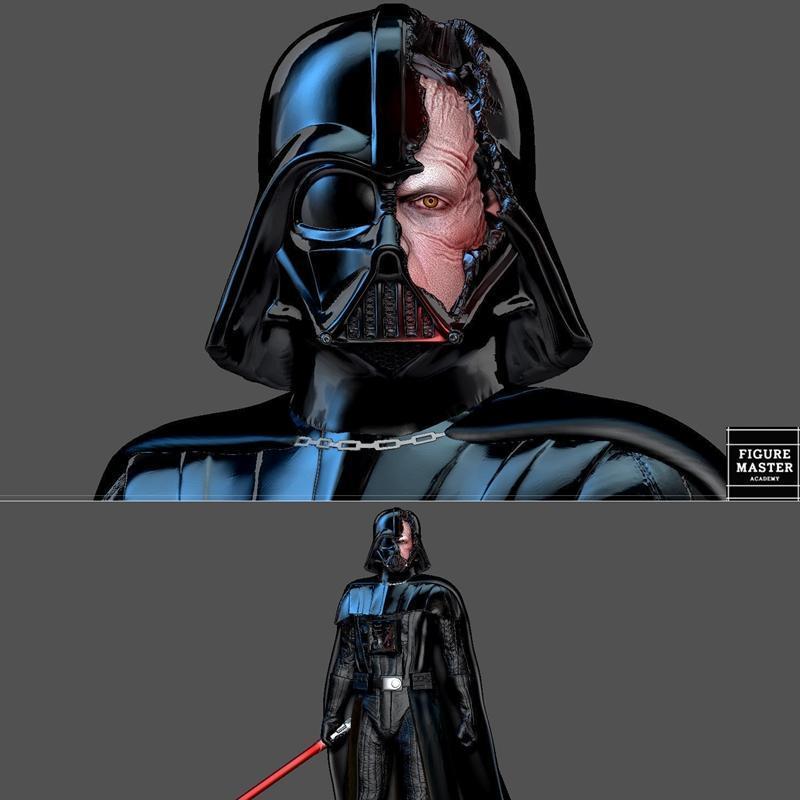 星球大战3D打印模型：安纳金·天行者与欧比旺·克诺比|Figuremaster – Darth Vader Anakin Starwars Disney Obiwan – 3D Print Model STL