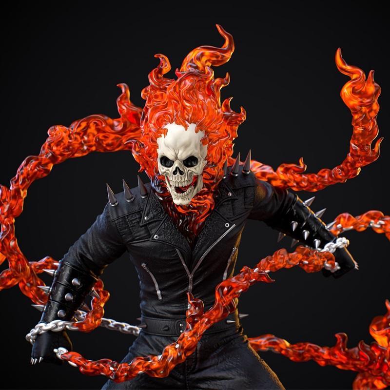 鬼影骑手 3D打印模型|Ghost Rider – 3D Print Model STL