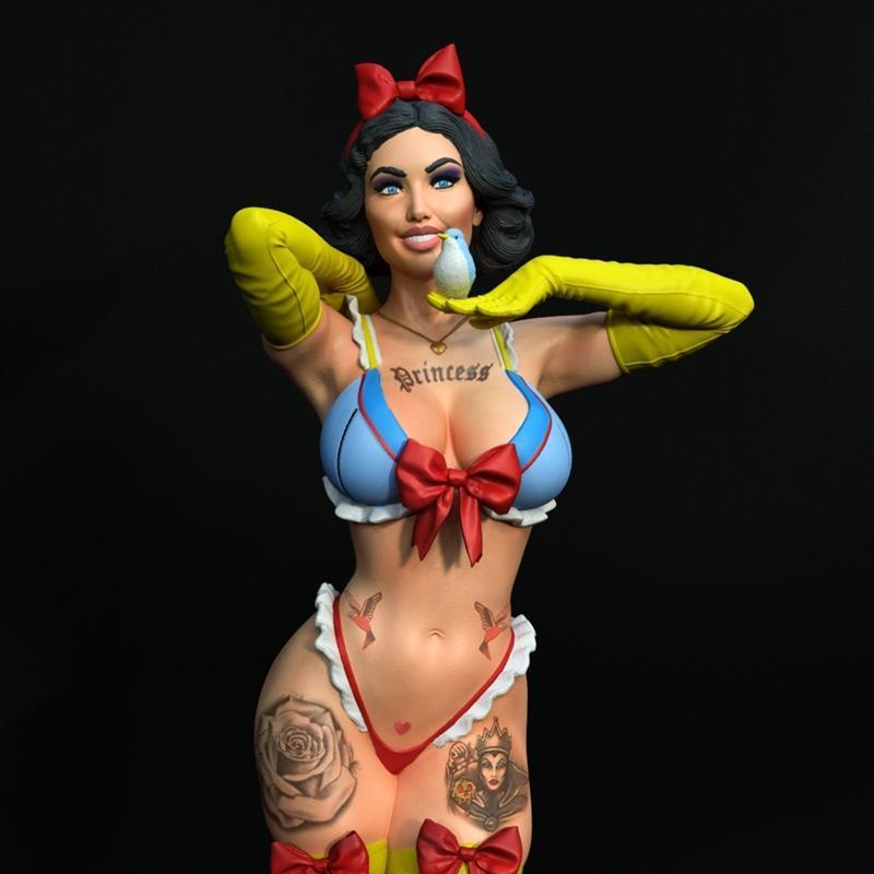 独家呈现 - 雪白 - 3D打印模型|Exclusive – Snow White – 3D Print Model STL