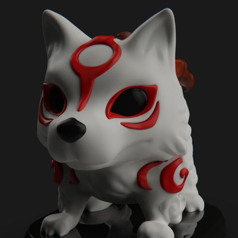 PlaKit - 鬼灭之刃 火之神神乐 3D打印模型|PlaKit – Okami Amaterasu – 3D Print Model