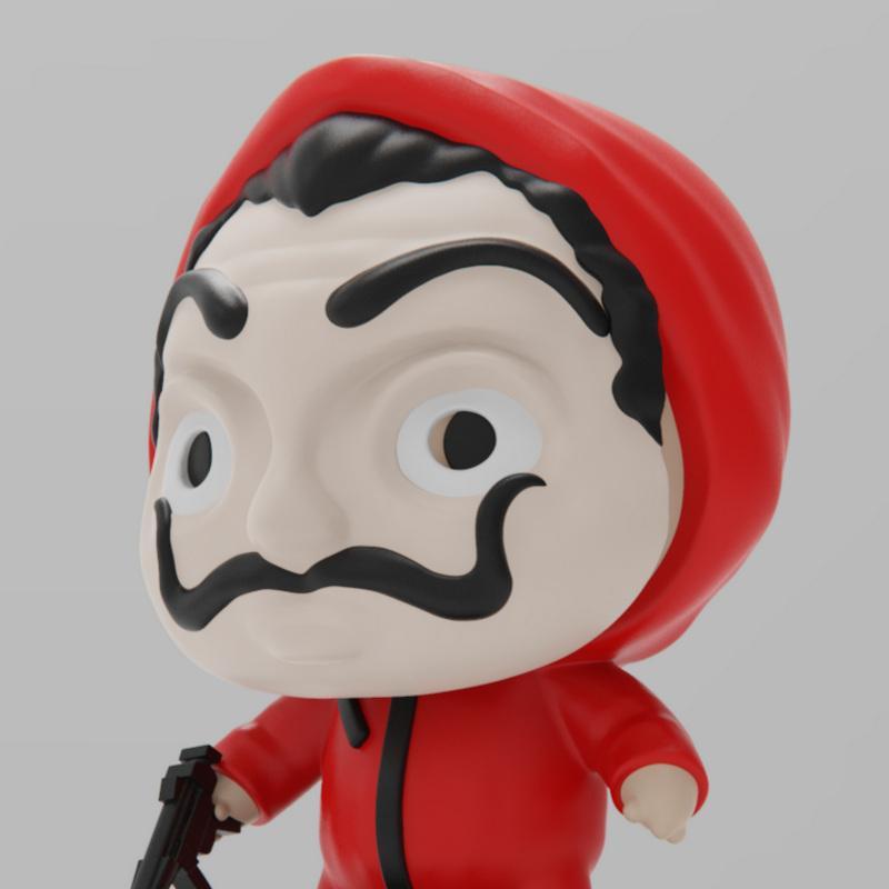 PlaKit – 财宝案 3D打印模型|PlaKit – La Casa De Papel Money Heist – 3D Print Model