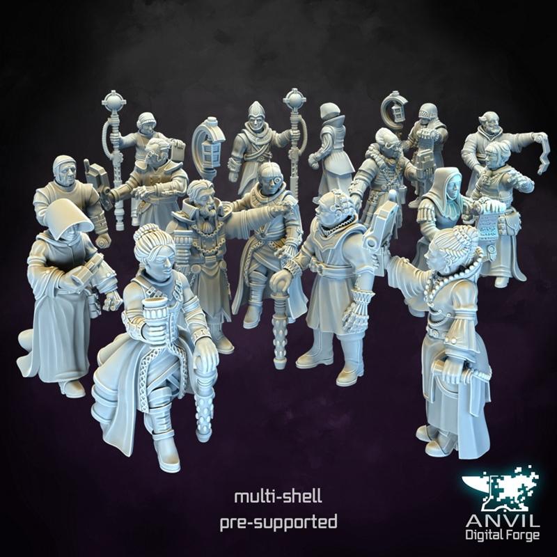 安维数字锻炉——哥特式平民 2023年 3D打印模型|Anvil Digital Forge – Gothic Civilians December 2023 – 3D Print Model STL