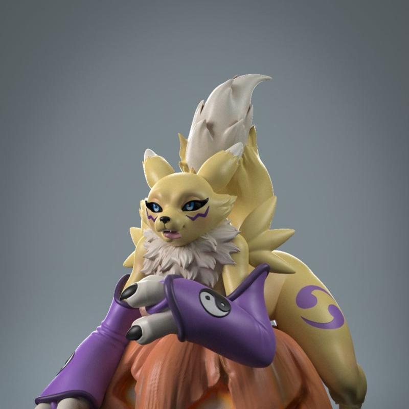 瑞米昂南瓜造型3D打印模型|Anyone – Renamon in the pumpkin – 3D Print Model STL