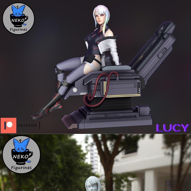 3D打印模型：Neko Lucy角色雕塑|Neko Figurines – Lucy – 3D Print Model STL