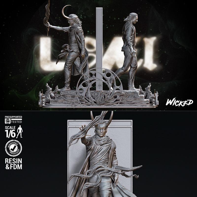 洛基第二季迪奥拉模型 3D打印雕塑|Wicked – Loki Season 2 Diorama – 3D Print Model STL