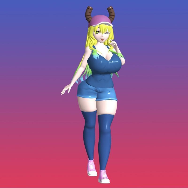 卢科亚·quetzalcoatl 受羊启发的动漫风3D打印模型|Lucoa Quetzalcoatl Anime and Moco inspired by sheep – VRChat Avatar – 3D Print Model STL