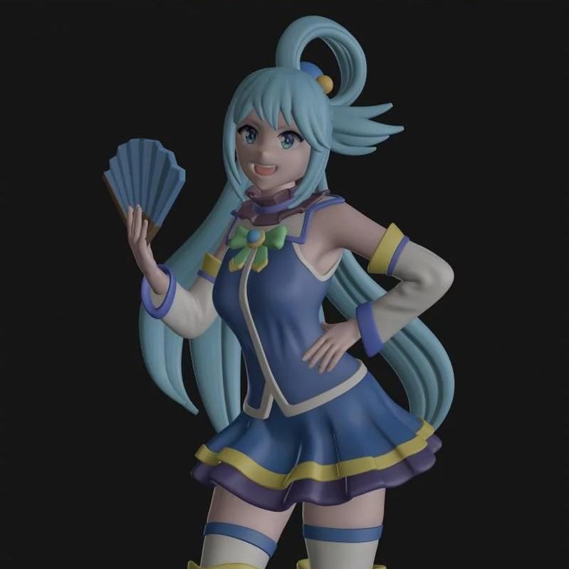Aqua - 3D打印动漫角色模型|Aqua – 3D Print Model