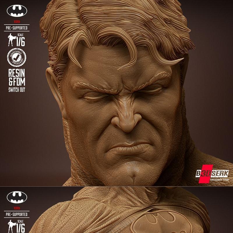 B3DSERK - 暴风蝙蝠侠 3D打印模型|B3DSERK – Batman Statue – 3D Print Model STL