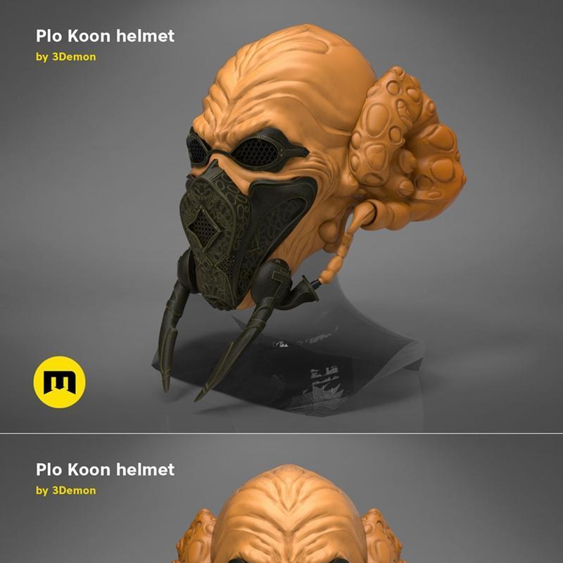 Plo Koon头盔 3D打印模型|Plo Koon Helmet – 3D Print Model STL