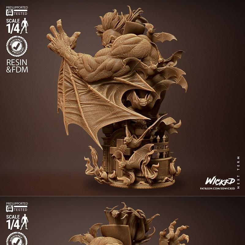 Wicked - 莫比亚斯雕像 - 3D打印模型|Wicked – Morbius Bust – 3D Print Model STL