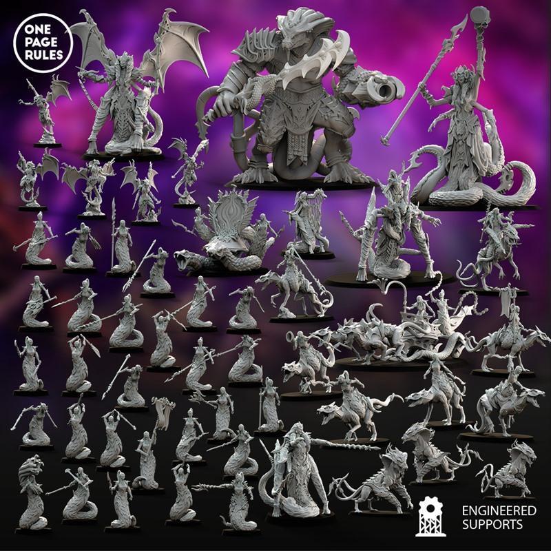 一页面规则 - 爱欲恶魔军团 - 3D打印模型|One Page Rules – Lust Daemons Army Bundle – 3D Print Model STL