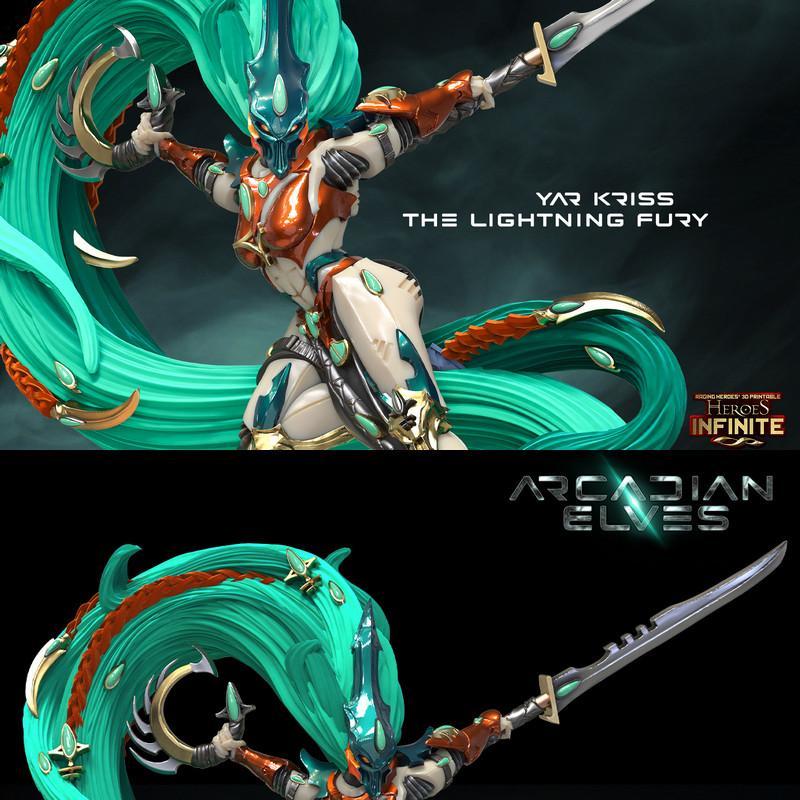 Yar Kriss 雷霆之怒 3D打印模型|Yar Kriss the Lightning Fury – 3D Print Model