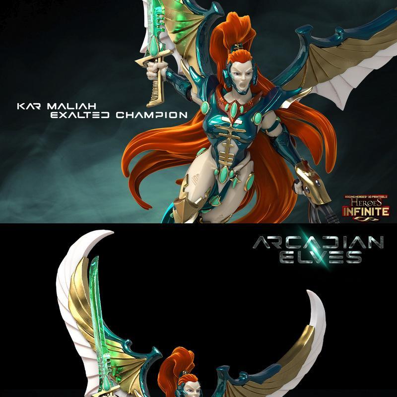 Kar Maliah 3D打印模型|Kar Maliah Exalted Champion – 3D Print Model