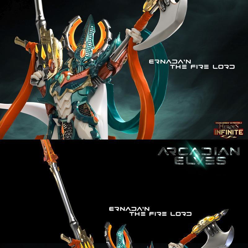 Ernada的火焰之主——3D打印模型|Ernada’N the Fire Lord – 3D Print Model