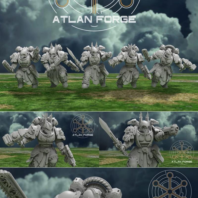 Atlan Forge - 魔天使马拉基姆 3D打印模型|Atlan Forge – Angelic Knights Malachim – 3D Print Model STL