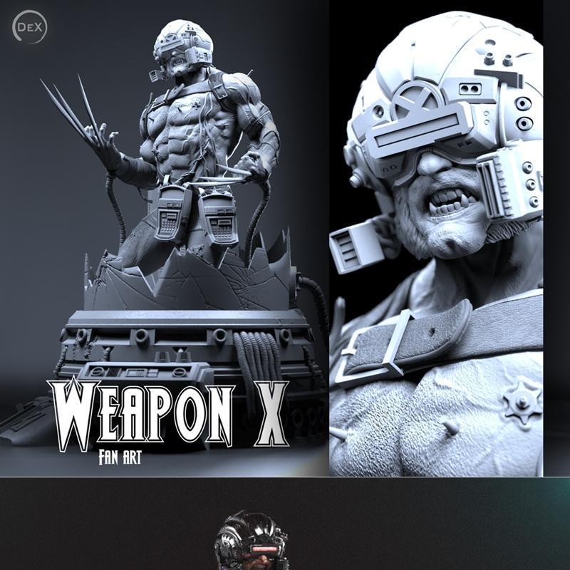 武器X系列3D打印模型|Weapon X Bust – 3D Print Model STL
