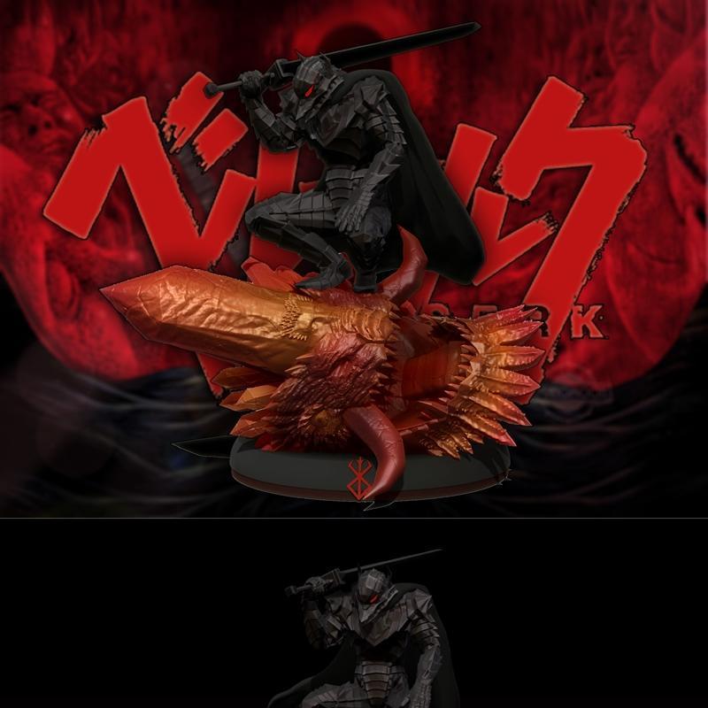 《 Berserk 3D打印模型：Guts vs Grunbeld》|Berserk Guts vs Grunbeld – 3D Print Model STL