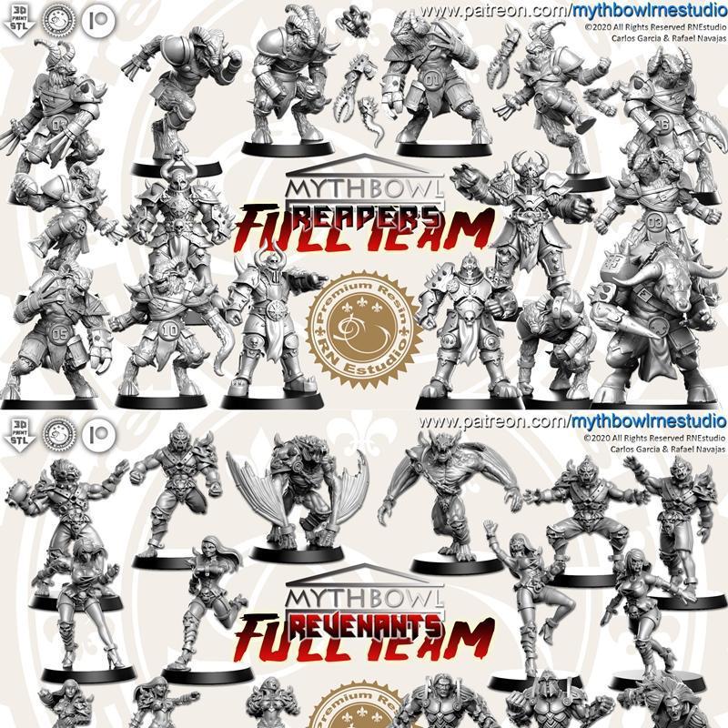 RN工作室-《复仇者》团队与《重返者》团队及《瑟伦之怒》团队与《祖先》团队3D打印模型|RN Estudio – Reapers Team and Revenants Team and Celthunders Team and Ancestrals Team – 3D Print Model STL