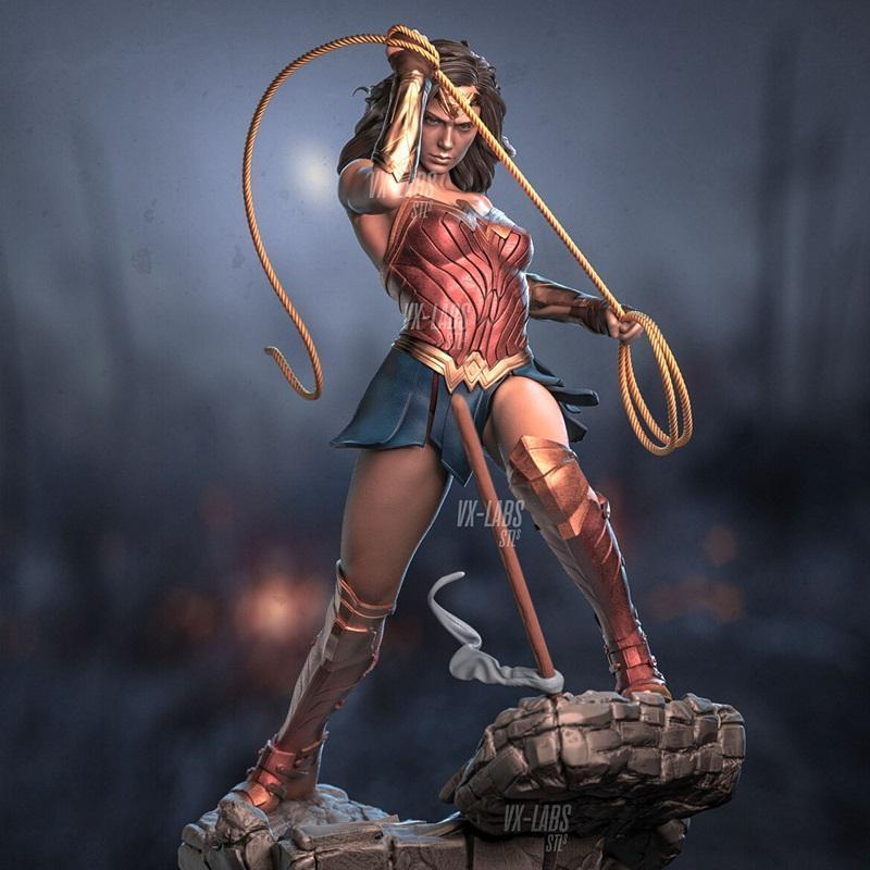 VX-Labs - 女超人战斗 - 3D打印模型|VX-Labs – Wonder Woman Battle – 3D Print Model STL