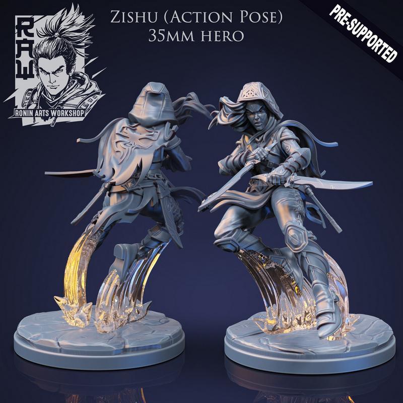 Zishu  rogue 动作姿势 3D打印模型|Zishu The Rogue (Action Pose) – 3D Print Model