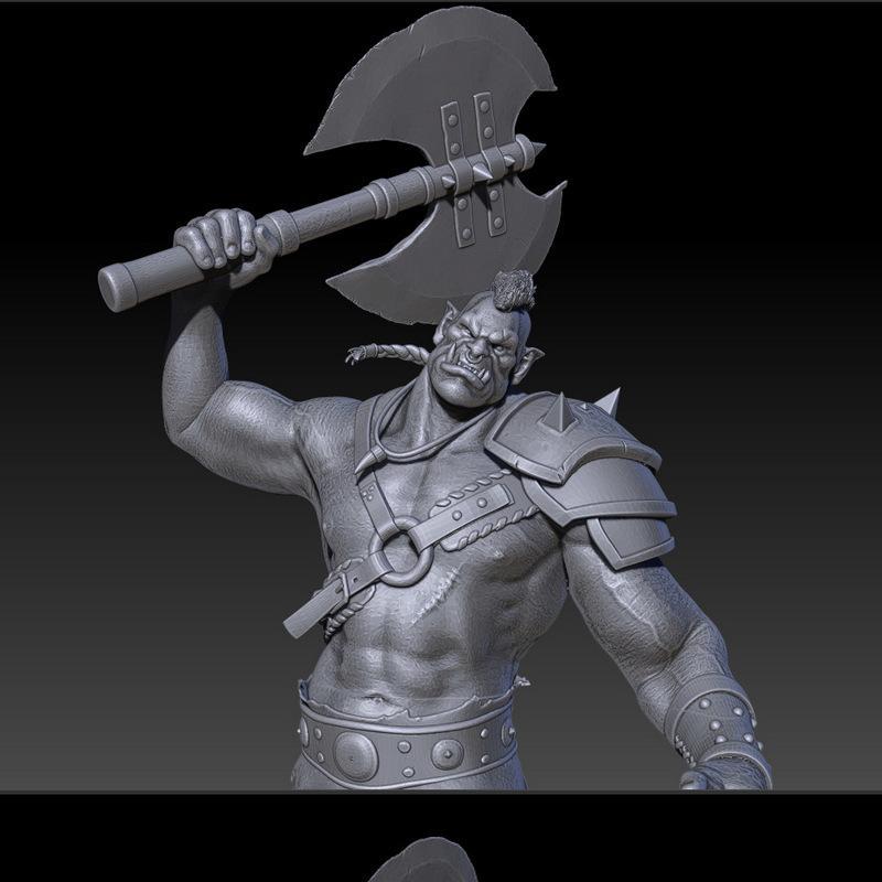 奥术狂战士——3D打印模型|Orc Berserker – 3D Print Model
