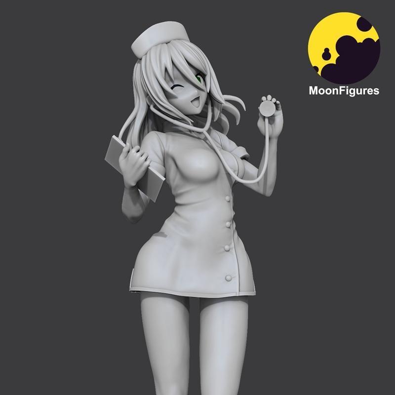 月之图腾 - 护士 - 3D打印模型|MoonFigures – Nurse – 3D Print Model STL